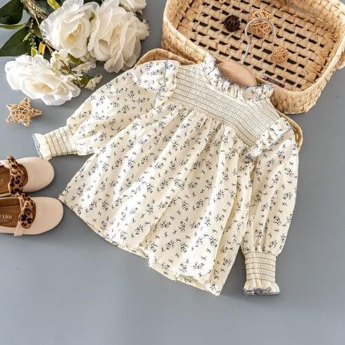 New Spring kids girls clothes baby floral long-sleeved shirts for toddler children girls clothing outfit all-match shirt tops