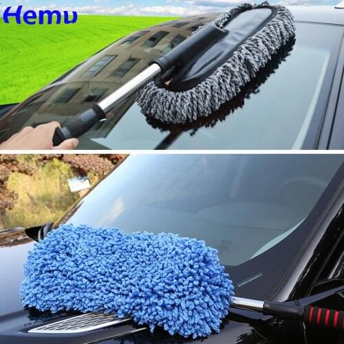 Upgrade Car Retractable Wax Tow Microfiber Dust Cleaning Brush Car room dual purpose dust cleaning broom Car cleaning supplies