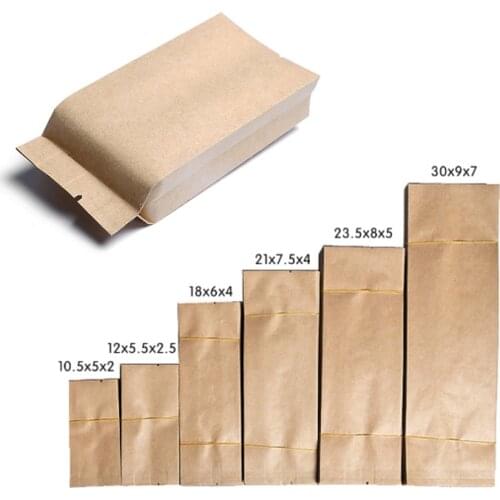 50pcs/lot Tea bags Thickening Kraft paper Bag Heat Seal Packaging Pouches Food Coffee Tea Bag