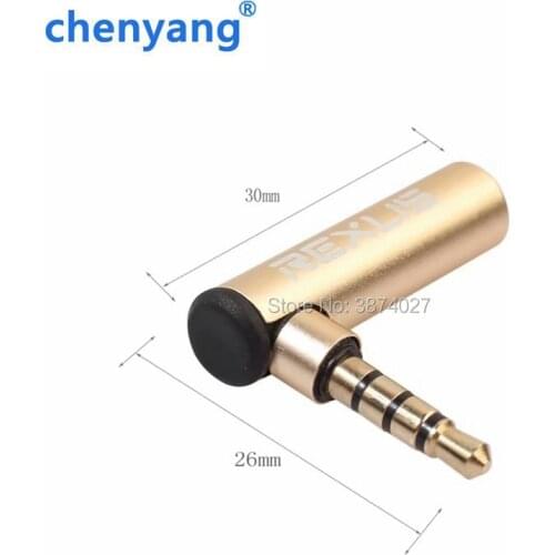 90 Degree Elbow 3.5mm Right Angle Male to Female Header Adapter 4 Section L Headphone Audio Converter 3.5mm Male to Female
