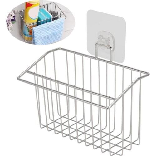 Hanging Storage Rack Kitchen Rag Dish Cloth Sponge Holder Storage Basket Bathroom Shampoo Towel Drain Rack Kitchen Organizer