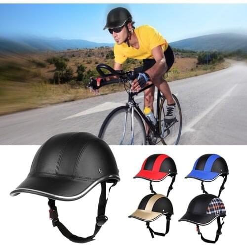 Bike Cycling Helmet Baseball Cap Anti UV Safety Bicycle Helmet Adjustable Chin Strap Men Women Road Bike Helmet for MTB Skating