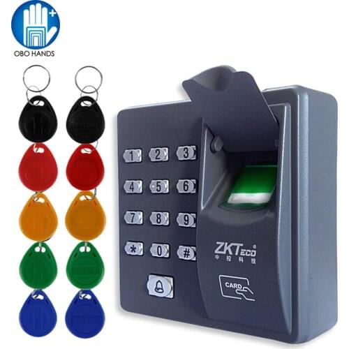 RFID Standalone Fingerprint Access Controller with 10pcs keychains 125KHz Door Controller Finger Lock For Home/Office/Apartment