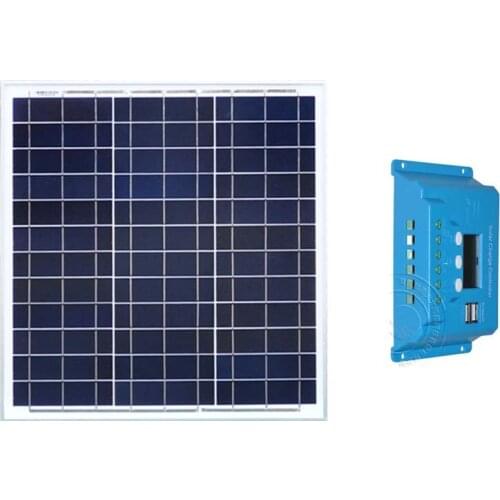Solar Kit Solar Panel 12v 40w Solar Charge Controller 12v/24v 10A LCD PWM Dual USB Solar Battery Charger Rv Motorhome Caravan