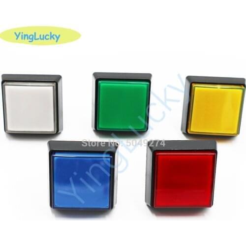 2pcs / set LED Arcade Button Light Illuminated Push Button with Micro Switch for Jamma MAME Master Arcade DIY Part,51 x 51mm