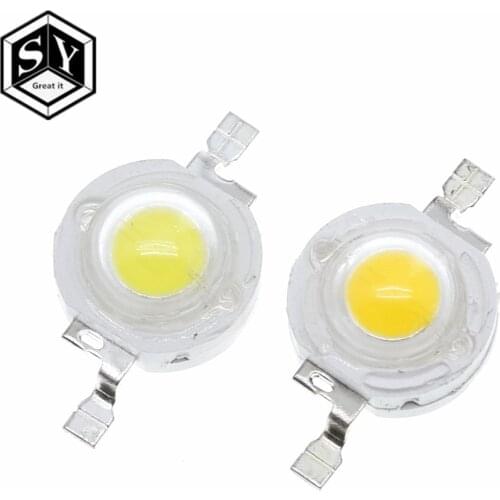 10PCS Great IT led 1W White 100-120LM LED Bulb IC SMD Lamp Light Daylight warm white High Power 1W LED Lamp bead