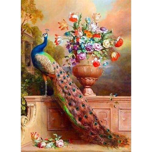 Bird Diy Peacock DIY Embroidery Cross Stitch 11CT Kits Craft Needlework Set Printed Canvas Cotton Thread Home Wholesale