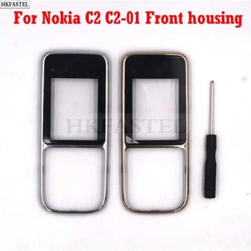 HKFASTEL high quality Housing For Nokia C2-01 Mobile Phone Front face Cover and TPU Protection Case
