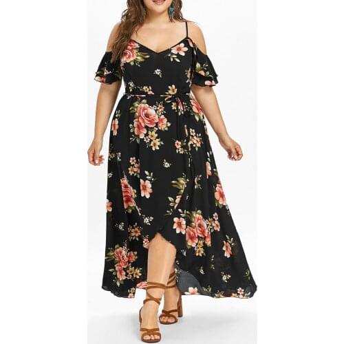 Clothes Women Dress Casual Soft Short Sleeve Cold Shoulder Boho Flower Print Long Dress Vestido De Mujer 2021 Summer Clothes