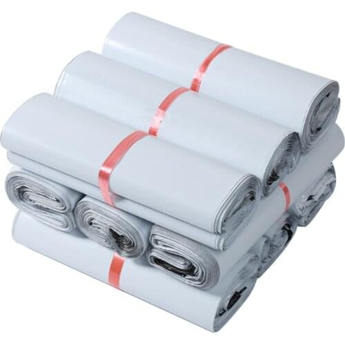 10pcs Light Gray Courier Bag Self-seal Mailbag Plastic Poly Mailing Envelope Waterproof Postal Shipping Bags Courier Envelope