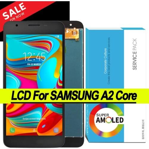 100% Original 5.0'' Super AMOLED LCD Display with Touch Screen Digitizer for Samsung Galaxy A2 Core A260 A260F/DS Repair Parts