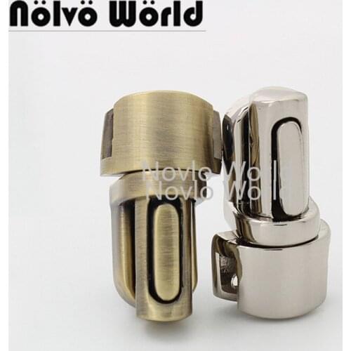 2-10pcs 5 colors 18*33mm small tongue alloy press lock for DIY leather luggage handbag purse