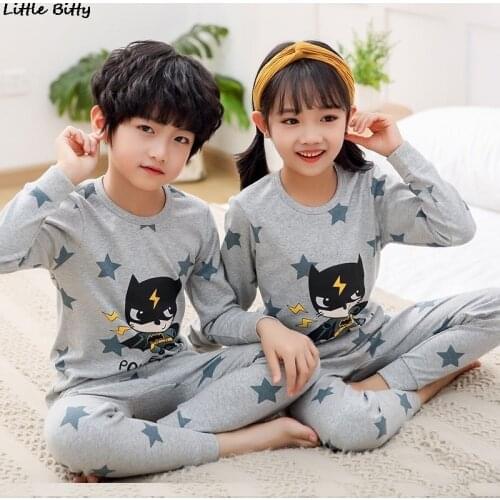 3 5 7 9 11 13 Years Teenager Boys Pajamas Children Cotton Soft Warm Sleepwear Homewear Pyjamas Kids Boy Set Girl Sets Night Suit