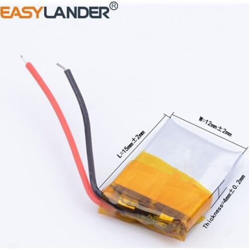 3.7V polymer lithium battery 401215 For MP3 MP4 50MAH Bluetooth headset small toy sound Bluetooth Headset 3D glasses Smart watch