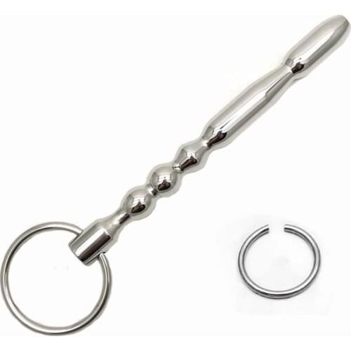 304 Stainless Steel Penis Plug Beads Male Urethral Sounds Stimulator Masturbators Hollow Urethral Plug Dialtor Sex Toys For Men