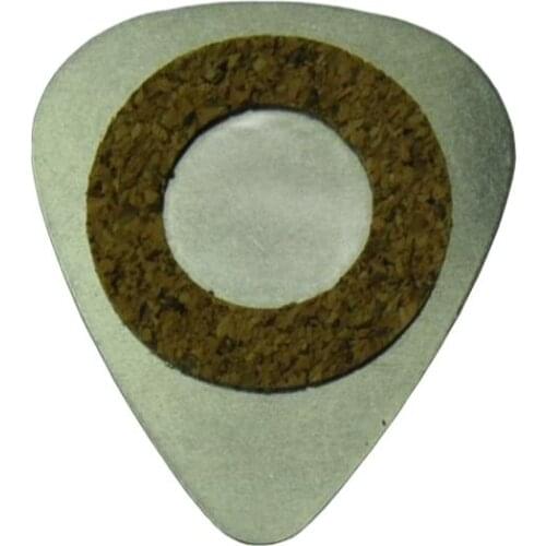 40pcs New 0.3mm Antiskid Stainless Steel Blank Guitar Picks With Fiber Washer Ring