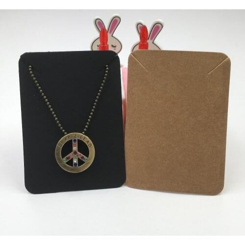 50pcs/lot Jewelry Packing Card Retro Kraft Dispaly Card Used For Display Exquisite Necklace&Pendant/Bangle Gift Accessories