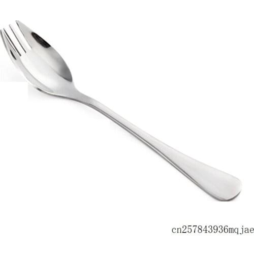 50pcs Stainless Steel Spork Multifunctional Salad Spoons Noodle Forks for Kitchen Tableware