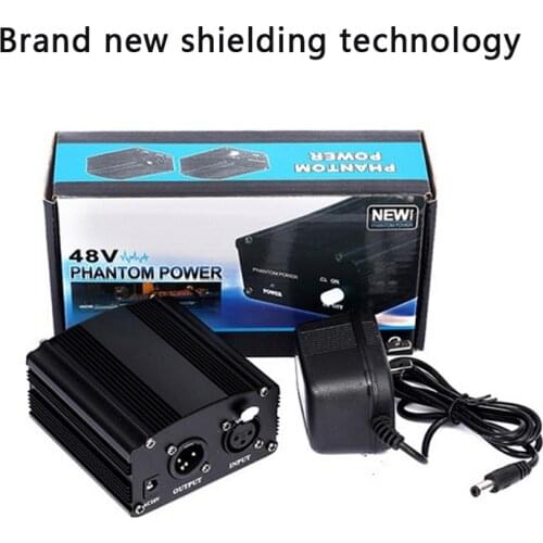 48V Phantom Power Adapter XLR Cable For Condenser Microphone Studio Recording Phantom Power For BM 800 Condenser Mic