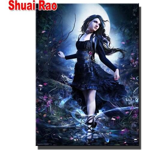 Diy diamond painting Moon Lady Picture Of rhinestone mosaic Diamond cross stitch 5d embroidery kits full square round drill Home
