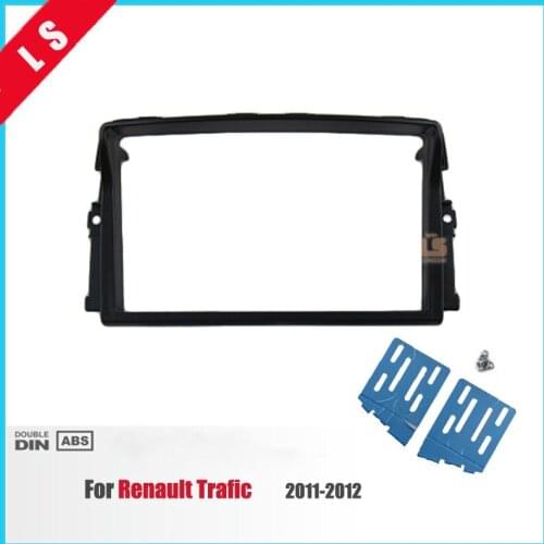 2 DIN Car Radio Fascia for 2011 2012 Renault Trafic 2DIN stereo face plate frame panel dash mount kit adapter Bezel facia frame