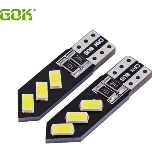 2pcs Car Auto LED T10 194 W5W t10 led Canbus t10 6SMD 5730 5630 t10 6LED Bulb No Error Car Marker Parking clearance light