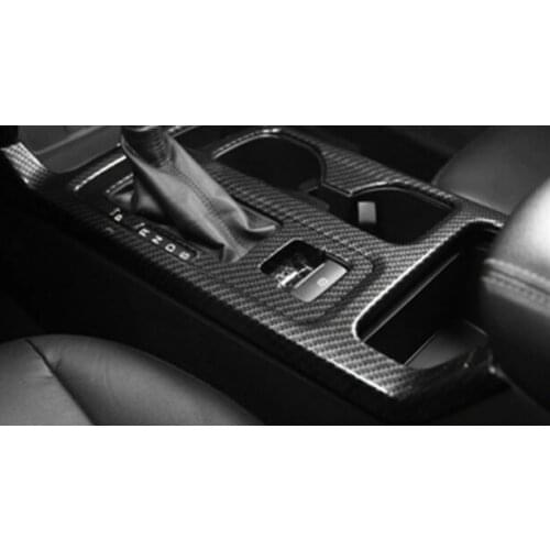 Free shipping 1pc ABS carbon fiber grain gear panel decoration cover for 2017-2018 FORD KUGA Escape car accessories