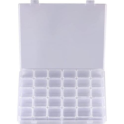 30 Grids Large Diamond Painting Storage, Tools Containers Plastic Bead Organizer Diamond Embroidery Accessories,Box Only