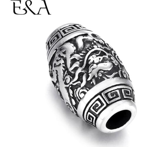 Stainless Steel Paracord Beads Paracord Knife Lanyard Accessories 5mm Hole Beard Bead Metal DIY Jewelry Bracelet Making Findings