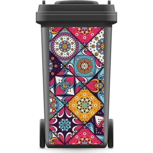 DIY Creative 3D Rubbish Bin Sticker Fashion Pattern Wall Mural Wall Print Decal Removable self adhesive Kitchen Accessories