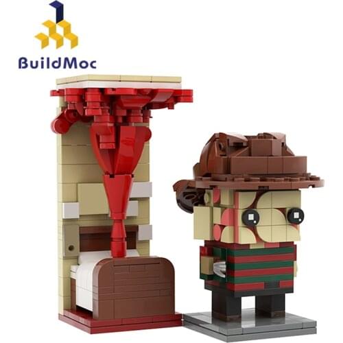 Buildmoc Scary Movie Action Figures A Nightmare on Elm Street Amok Freddy-Krueger Brickheadz Hellraiser Building Blocks Toys