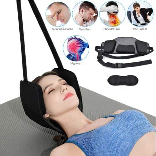 Hammock with Stand for Neck Traction Massager Cervicales To Reduce Neck Pain Relief Relaxation with Free Eye Mask Neck Hammock