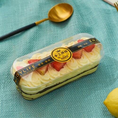 50pcs PET square transparent plastic box cookies bread cake packaging boxes party favors DIY pudding ice cream dessert gift box