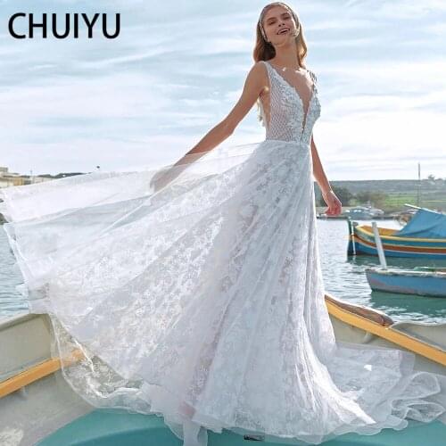HERBURNL Hot Sale Illusion Tulle O Neck Off Shoulder A-Line Wedding Gown Dresses Long Length For Women Party Evening