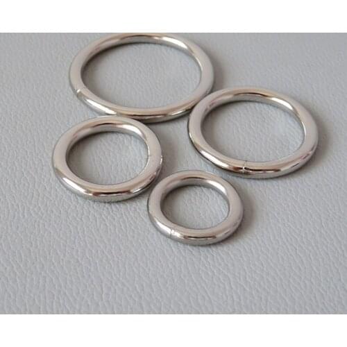 10Pcs/Lot 15mm 20mm 25mm 32mm Metal O Circle Ring Buckle Clasp For Bag Backpack Accessory Belt Loop Dog Pet Harness Hardware