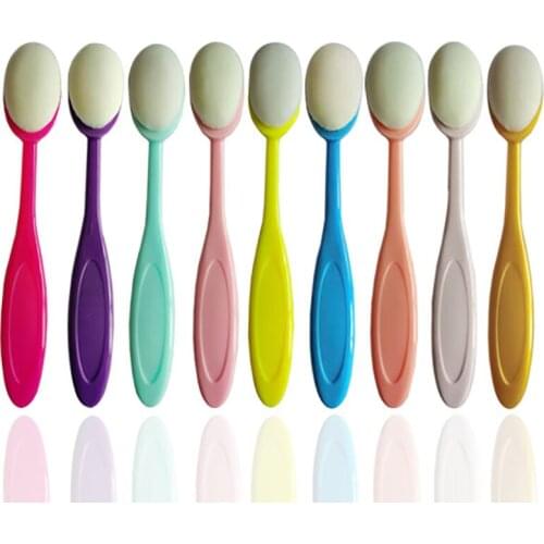 9pcs Toothbrush Shape BB Cream Foundation Makeup Brush Set Multifunction Smooth Blending Brush Women Cosemtic Makeup Beauty Tool