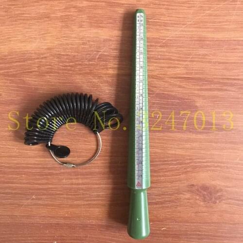 GREEN COLOR four size ring stick+ring sizer set