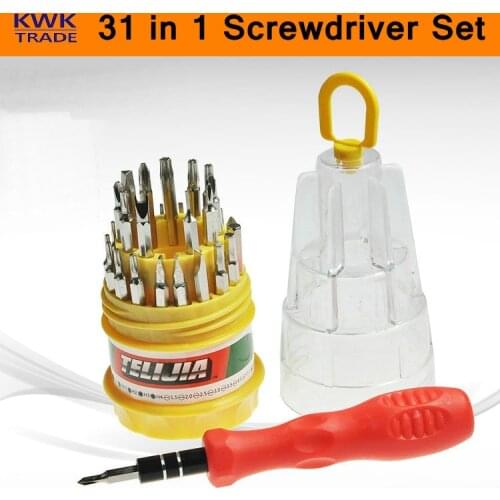 31 In 1 Precision Handle Screwdriver Set Magnetic Mobile Phone PC Repair Kit Tools Hex Torx Flexible Pocket Portable Manual