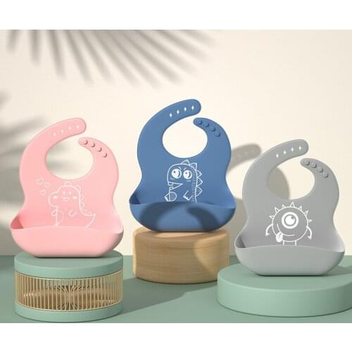 Newborn bibs aprons feeding adjustable waterproof silicone baby bibs