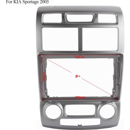 Double Din ABS Plastic Trim Fascia Frame For KIA Sportage 2005 Refit 9 inch Car Android Radio Naviagtion DVD Mounting Dashboard