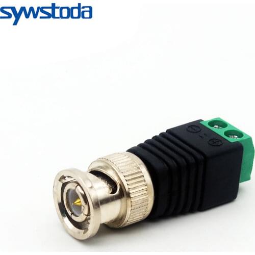 BNC Video Balun Connector Plug Adapter Mini Coax CAT5 To Security Camera For CCTV System Accessories Free shipping