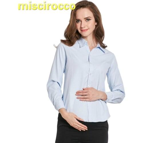 Pregnant Woman Shirt Maternity Clothes Spring and Autumn Dress Occupation Tool Work Short Sleeve Long Sleeve Overalls