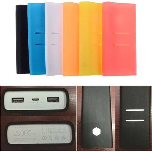 Silicone Soft Rubber Gel Protection Case Cover Skin For Xiaomi Power Bank 2C 20000mAh Accessories SD&HI Sleeve Protector