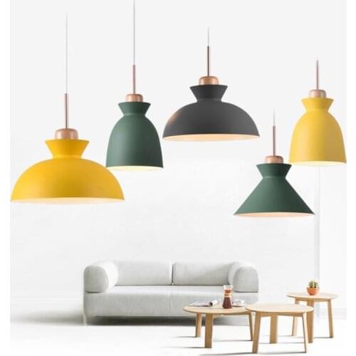 Nordic simple macaron chandelier 5W dining room living room bedroom childrens room E27 chandelier lighting