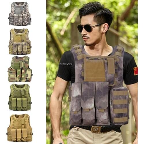 Tactical Paintball Vest Durable Military Shooting Combat Assault Plate Carrier Vest Outdoor Hunting Waistcoat Gear Equipment