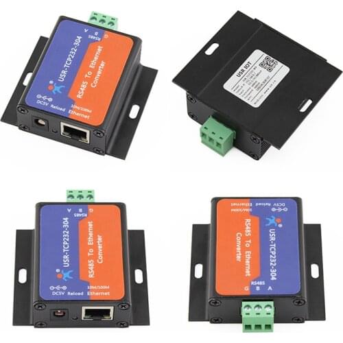 USR-TCP232-304 Serial RS485 to TCP/IP Ethernet Server Converter Module with Built-in Webpage DHCP/DNS Supported rj45 rs485
