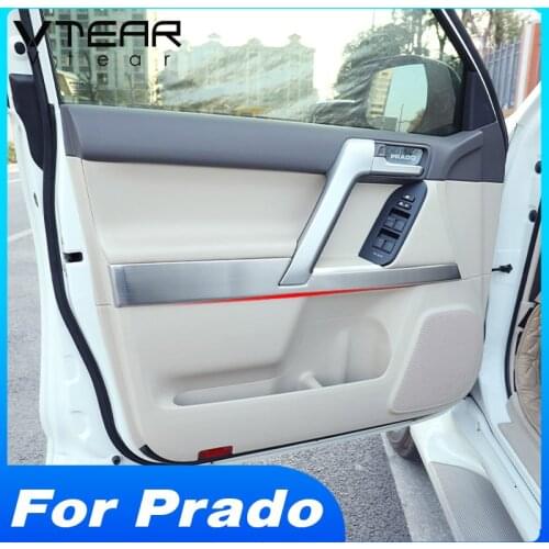 Vtear For Toyota LAND CRUISER Prado 150 interior door inner plate decoration Anti-scratch cover Car styling parts accessories