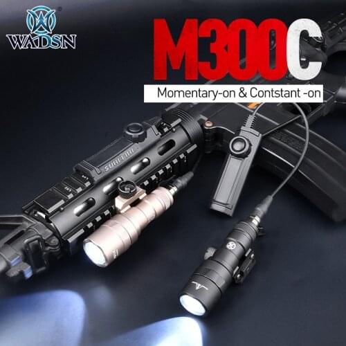 WADSN Surefir M300C M300 Mini Scout Lights softair Flashlight Tactical Pressure Dual Function Remote Switch Rifle Weapons Light