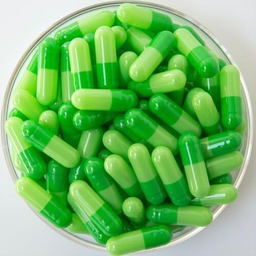 0# 10,000pcs!Apple Green-Light Green colored Empty Capsule,Gelatin empty capsule size 0(joined or seperated capsules available!)