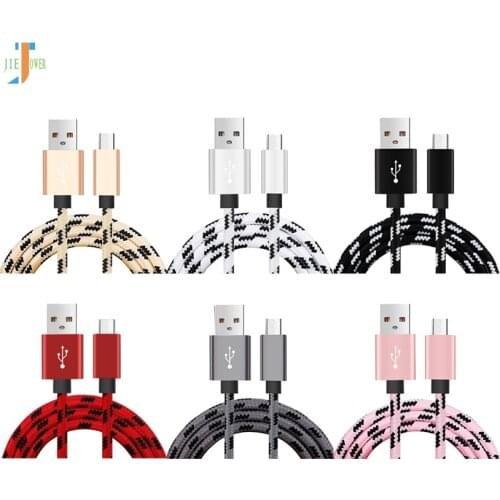 100pcs/lot USB C Cable Charger USB Type C Cable for Huawei P20 1m 2m 3m Lattice Braided Fast Charger Cable for Samsung S9 Note 9